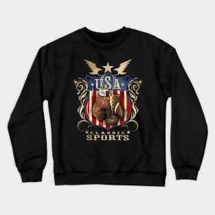 USA Classic vintage Boxing sports logo. Crewneck Sweatshirt